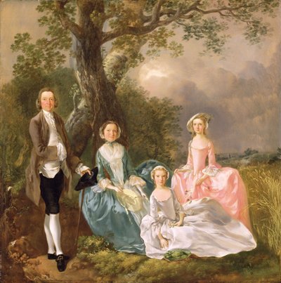 Herr und Frau John Gravenor und ihre Töchter, Elizabeth und Ann von Thomas Gainsborough